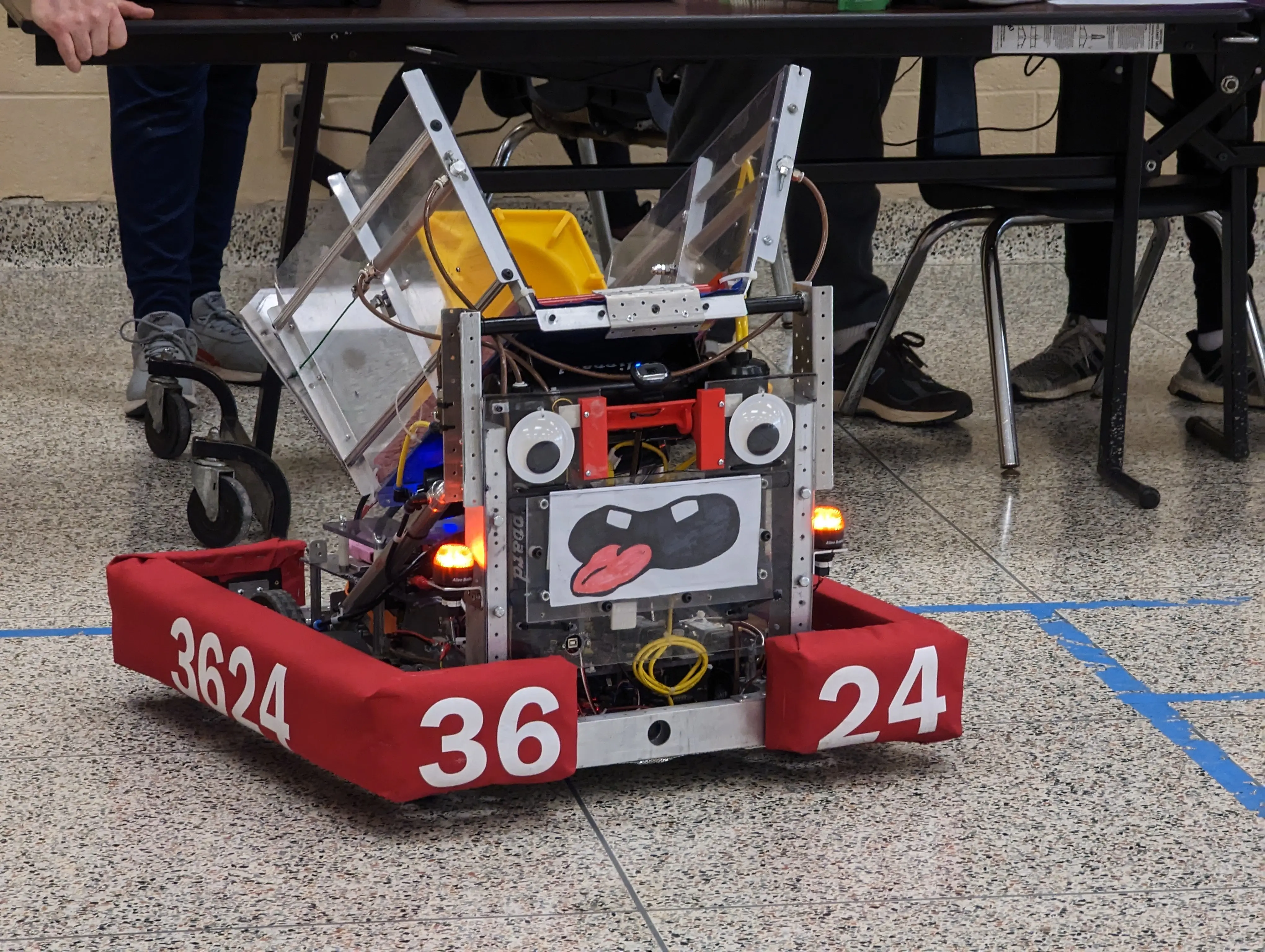 FIRST Robotics Competition robot on the field