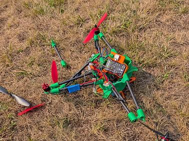 Project Phoenix drone after crash that prompted full heat shield redesign
